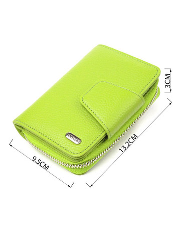 Женское вертикальное портмоне с монетницей и магнитом из кожи салатовое (sku_21603) No Brand (328218276)