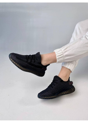 Черные демисезонные кроссовки мужские adidas yeezy boost 350 black адидас изи буст No Brand