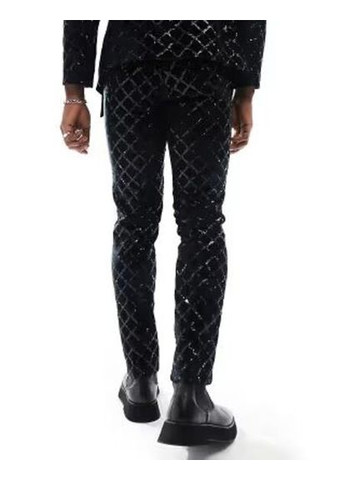 Черные праздничный демисезонные брюки Asos