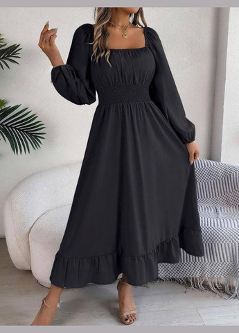 Чорна повсякденний жіноче стильне плаття а-силует Україна однотонна