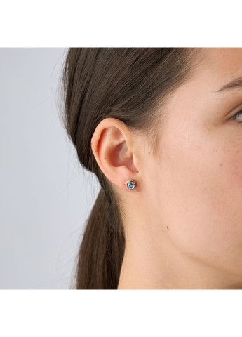 Пусеты серебряные Цефеида Голубой Топаз 925 Zirkon Skifska Etnika (364203049)