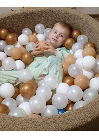 Дитячий сухий басейн з хутра Тедді (100х40 см) JoyfulKids (370665073)