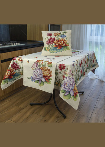 Декоративная односторонняя наволочка на диванную подушку 45 смХ45 см Цветок лотоса Maystat (305390261)