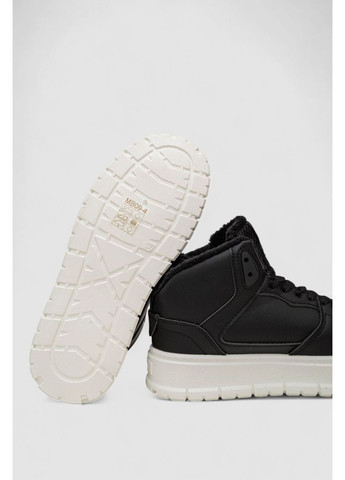 Кроссовки женские на меху Ager 248RMB09 чёрно-белые демисезоны (366690276)