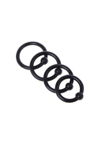 Набір ерекційних кілець і ласо (7 одиниць) - Чорний No Brand (327875516)