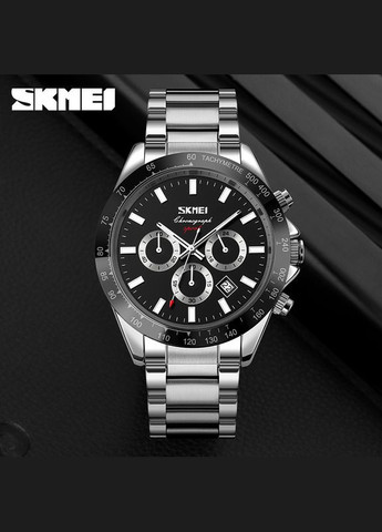 9259SIBK Silver-Black кварцевый сasual, классический Skmei (324214714)