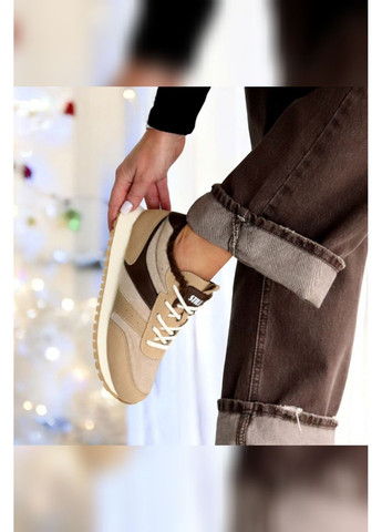 Женские зимние кроссовки бежевые на меху Stilli Кросівки бежевые зима (371767352)