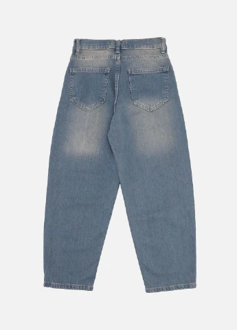 Синие демисезонные джинсы baggy для девочки цвет синий cb-00281933 Yuki