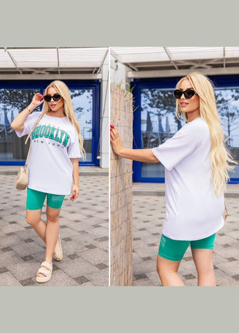 Стильный костюм из футболки свободного кроя и велосипедов. Україна (337508577)