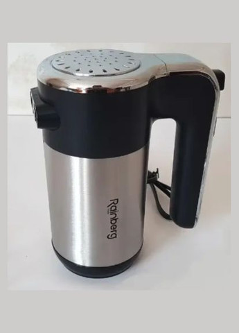 Миксер кухонный ручной RB-2215 5 режимов 600 Вт с насадками для замешивания крутого теста Черный Rainberg (297331557)