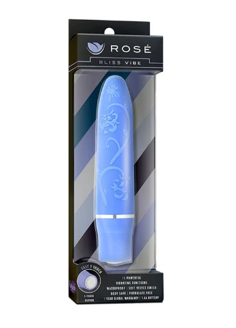 Міні вібратор ROSE BLISS VIBE PERIWINKLE, Фіолетовий Blush (303883610)
