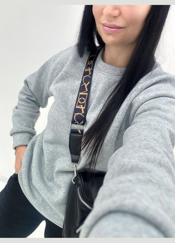 Сірий базовий однотонний світшот Fashion Girl (300850218)