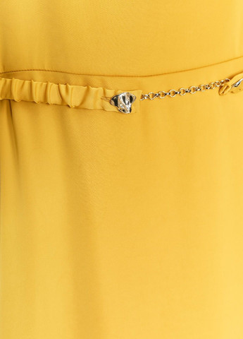 Гірчична сукня Zara однотонна