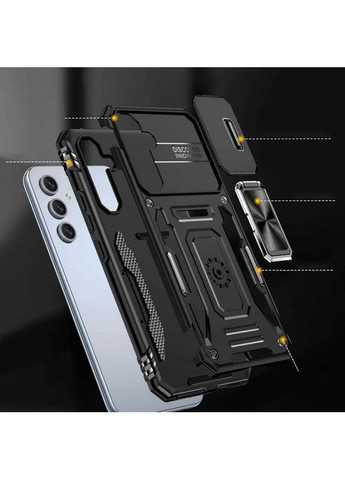 Ударостійкий чохол Camshield Army Ring з кільцем для Samsung Galaxy A35 / A55 Чорний Epik (372499856)