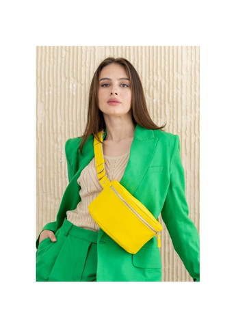 Поясная сумка женская кожаная через плечо желтая The Wings (302007311)