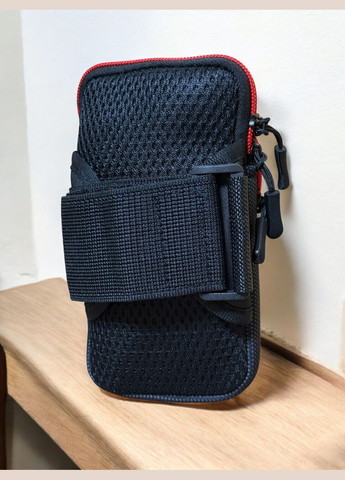 Чехол на руку Sport универсальный спортивный для телефона до 6.5" - Black/Red Primo (343052386)