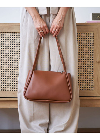 Женская сумочка Кристи рыжая экокожа молодежная сумка с молнией и открытым карманом ProDobro (367266070)