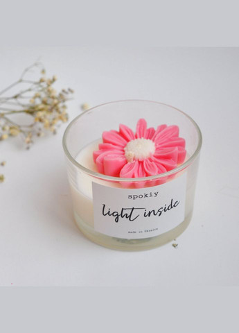 Ароматическая свеча ручной роботы из соевого воска "Ромашка" SP2415, 130 г Spokiy (322948833)