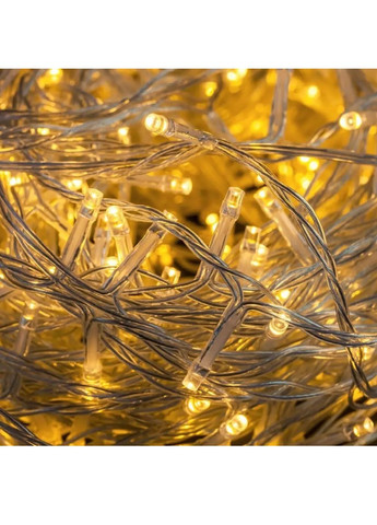 Гірлянда нитка світлодіодна новорічна з роботою від мережі 8 режимів світіння 18 м 400 лампочок (482006-Prob) Тепла біла Unbranded (369501418)