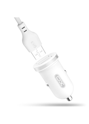 Автомобильное зарядное устройство для TZ08 2.1A/2 USB + Кабель microUSB White XO (362914760)