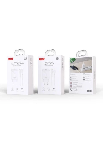 Сетевое зарядное устройство ABS 79,5х26х41,6 мм 20W Type-C до Type-C 1м XO (387882587)