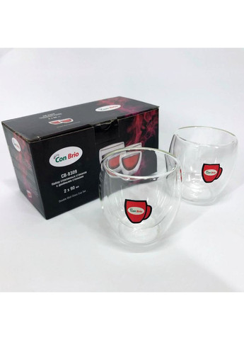 Кружка бонна с двойными стенками CB-8309-2 90 мл 2 шт, Стаканы и чашки с QV-655 Con Brio (352770576)