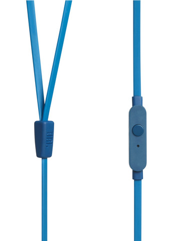 Навушники Tune T110 Blue (сині), провідні, з мікрофоном, маленькі (внутришньоканальні затички, вакуумні) JBL (355267339)