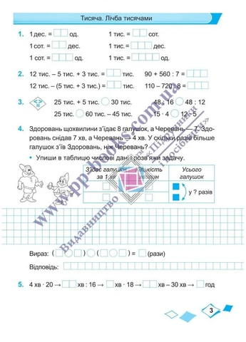 Математика. 4 класс. Рабочая тетрадь Ч1 (к учеб. Козак М.) 2021 (НУШ) No Brand (385314258)