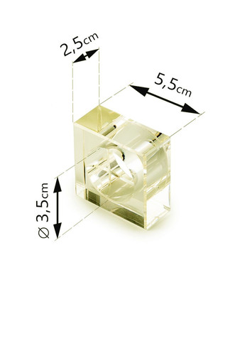 Кільце для серветок прозорий Квадрат полікарбонатне сервірувальне кільце для ресторанів і дому REMY-DECOR (293152690)