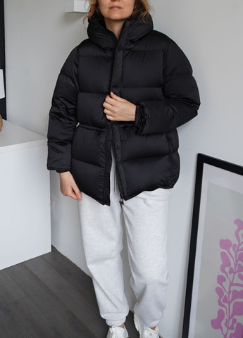 Чорний зимній Пуховик One