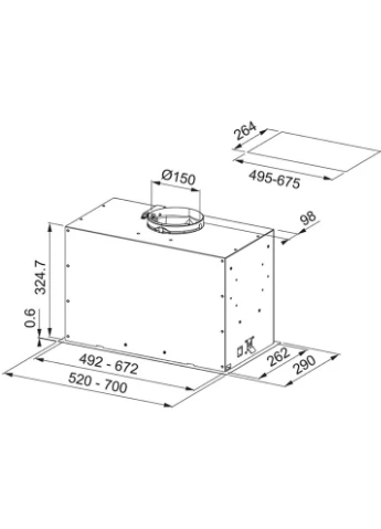 Витяжка Box Flush EVO FBFE XS A70 (305.0665.361) FRANKE (323429308)