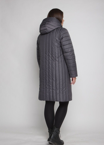 Графитовая зимняя парка зимняя женская большого размера SK