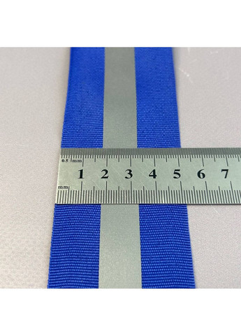 На метраж лента-тесьма светоотражающая 5см, электрик Plus-plus (353393225)