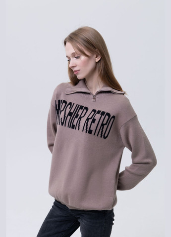 Кавовий демісезонний жіночий светр колір капучино цб-00224079 LAGODOMEE