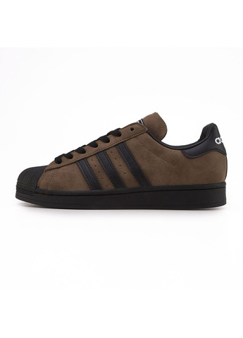 Черные демисезонные кроссовки мужские adidas superstar brown black адидас суперстар No Brand