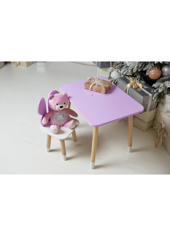 Столик детский со стульчиком Бабочка 46x60x45 см Фиолетово-белый (2184054736) No Brand (371687301)