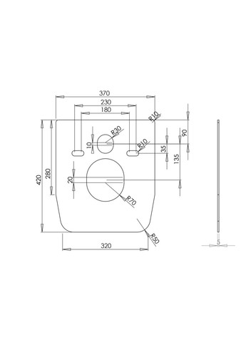 Шумоизолирующая прокладка Nest для подвесного унитаза и биде Qtap QT0350A108 (341326551)