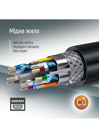 Кабель HDMI - HDMI V 2.0 (M/M), 4K/60 Гц, 5 м, Black (CW-CBHD080-BK) Colorway (364860882)