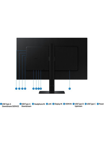 Монітор LS27D804UAIXCI 27" S80UD HDMI, DP, USB, USB-C, MM, IPS, 3840x2160 Samsung (362347712)