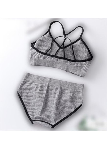 Сірий демісезонний комплект спортивної білизни s-м No Brand