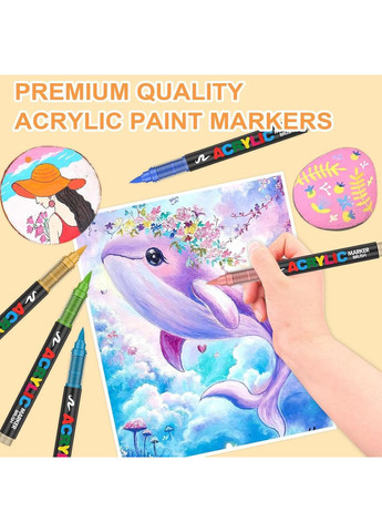 Маркеры акриловые GuangNa 8101 на 60 цветов набор для рисования фломастеры для детей No Brand (353850245)