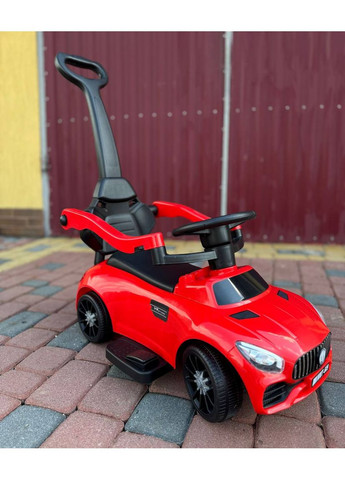 Дитяча машинка-каталка толокар (батьківська ручка, педаль газу, світлові та звукові ефекти), Червоний Gordon (362215207)