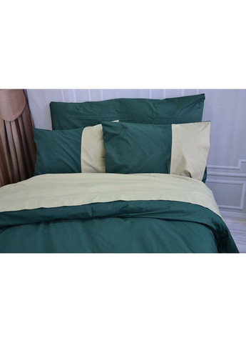Постільна білизна PREMIERE Темнозелене/Світла оливка Ранфорс Євро MERISET (278255079)