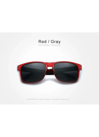 Чоловічі поляризаційні сонцезахисні окуляри N758 Red Gray KINGSEVEN (349443207)