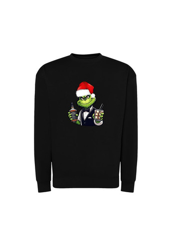 Черный новогодний свитшот с принтом "пьяный дух рождества". гринч (10196999122) ТiШОТКА (368566504)