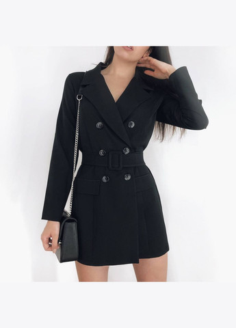 Черное платье-пиджак No Brand