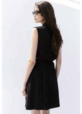 Черное коктейльное женское платье-пиджак без рукавов н&м (57549) хs черное H&M