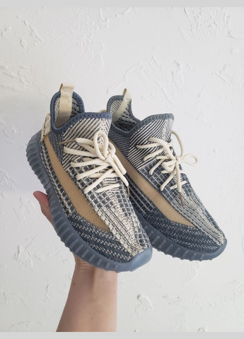Серые летние кроссовки yeezy серые с сеткой No Brand