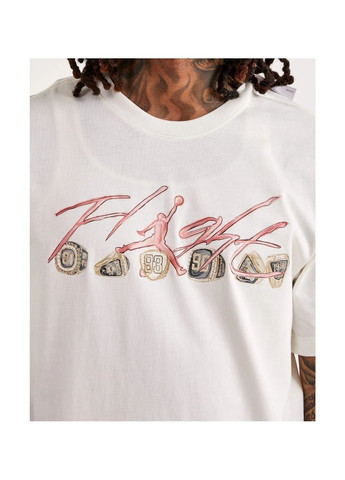 Біла футболка чоловіча flight essential rings tee white Air Jordan