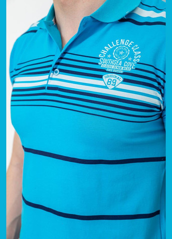 Голубой футболка-поло мужское в полоску,, 214r141 для мужчин Ager